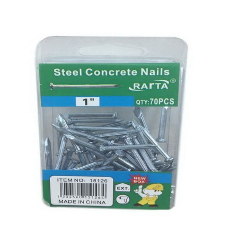 Steel Concret Nails - 1" 70pcs (12 Packs)