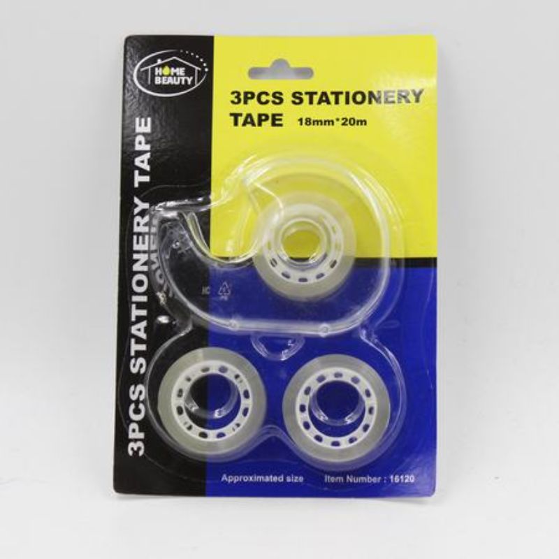 STATIONERY TAPE Set - 18mm x 20m (12 Packs)