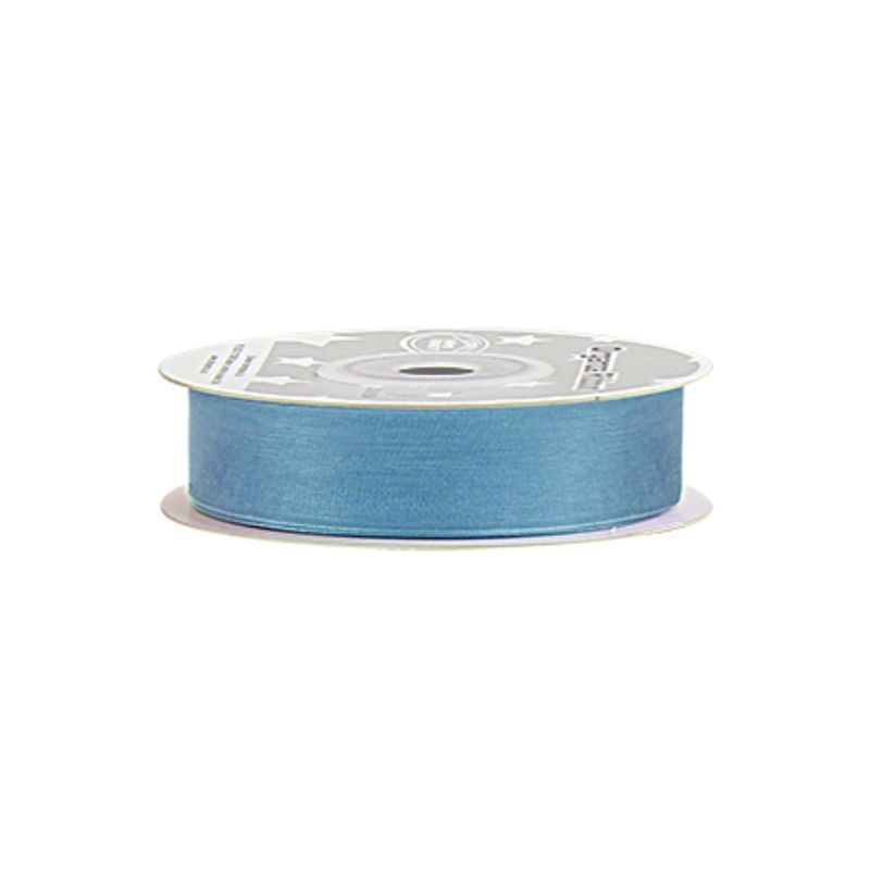 Organza Ribbon - Light Blue 2cm x 25 Yard (Set of 5)