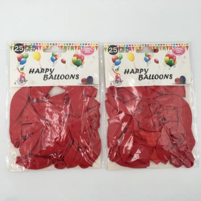 Matte red balloons in 10-inch size, perfect for celebrations with a total of 300 high-quality, durable latex balloons.