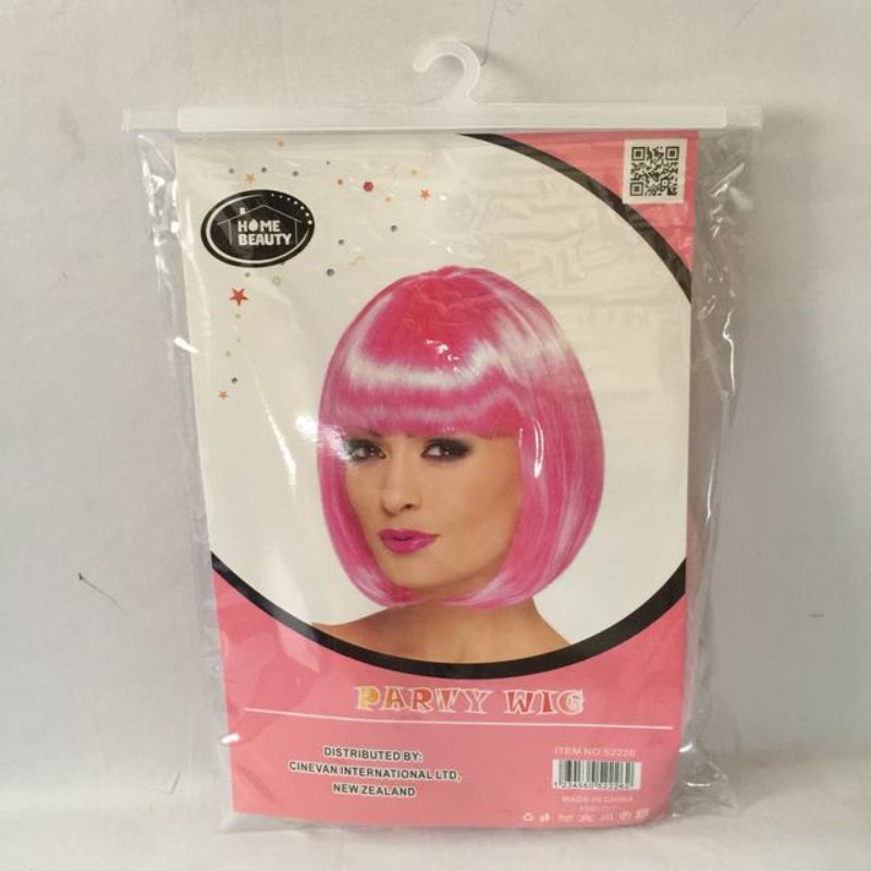 Party Wig - Bob Cut Light Pink (Set of 5)