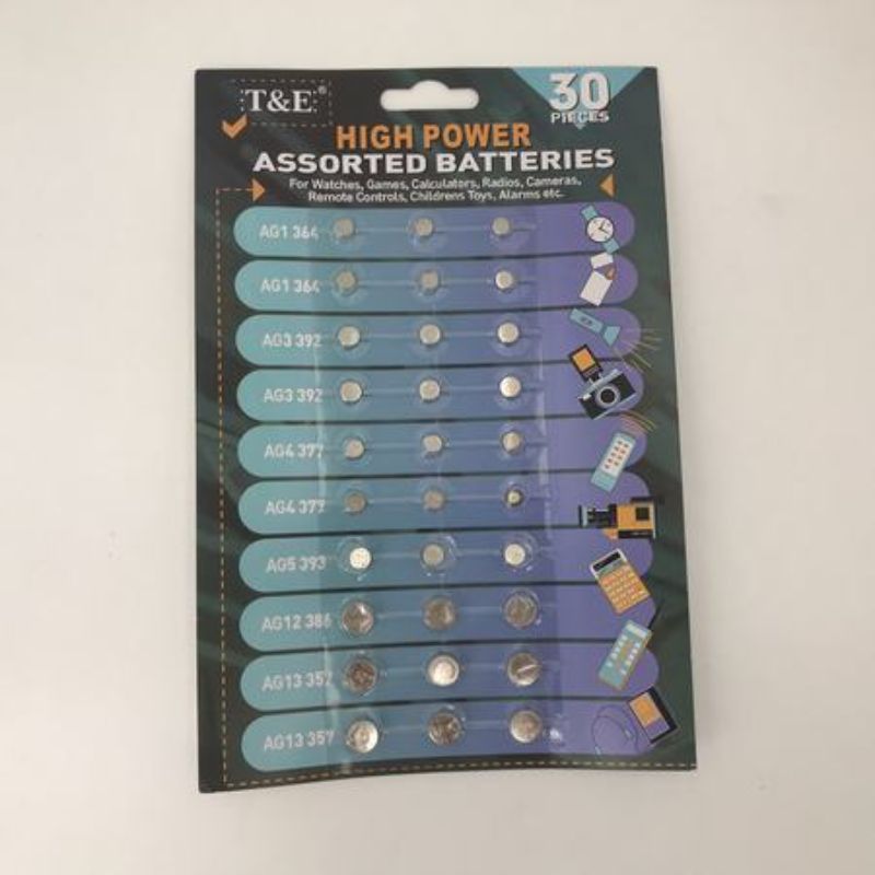 Assorted Button Battery (12 Packs)