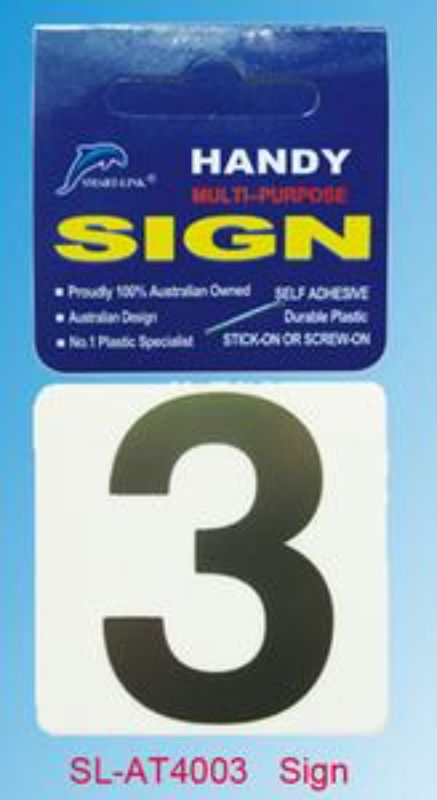 Plastic Sign - 3 (Set of 12)