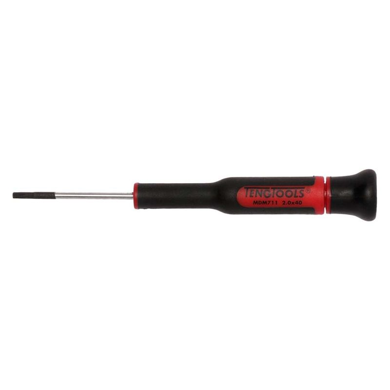 Teng MD Mini Screwdriver with 2.0mm hex tip, compact for precise fastening in tight spaces, ideal for DIY and repairs.