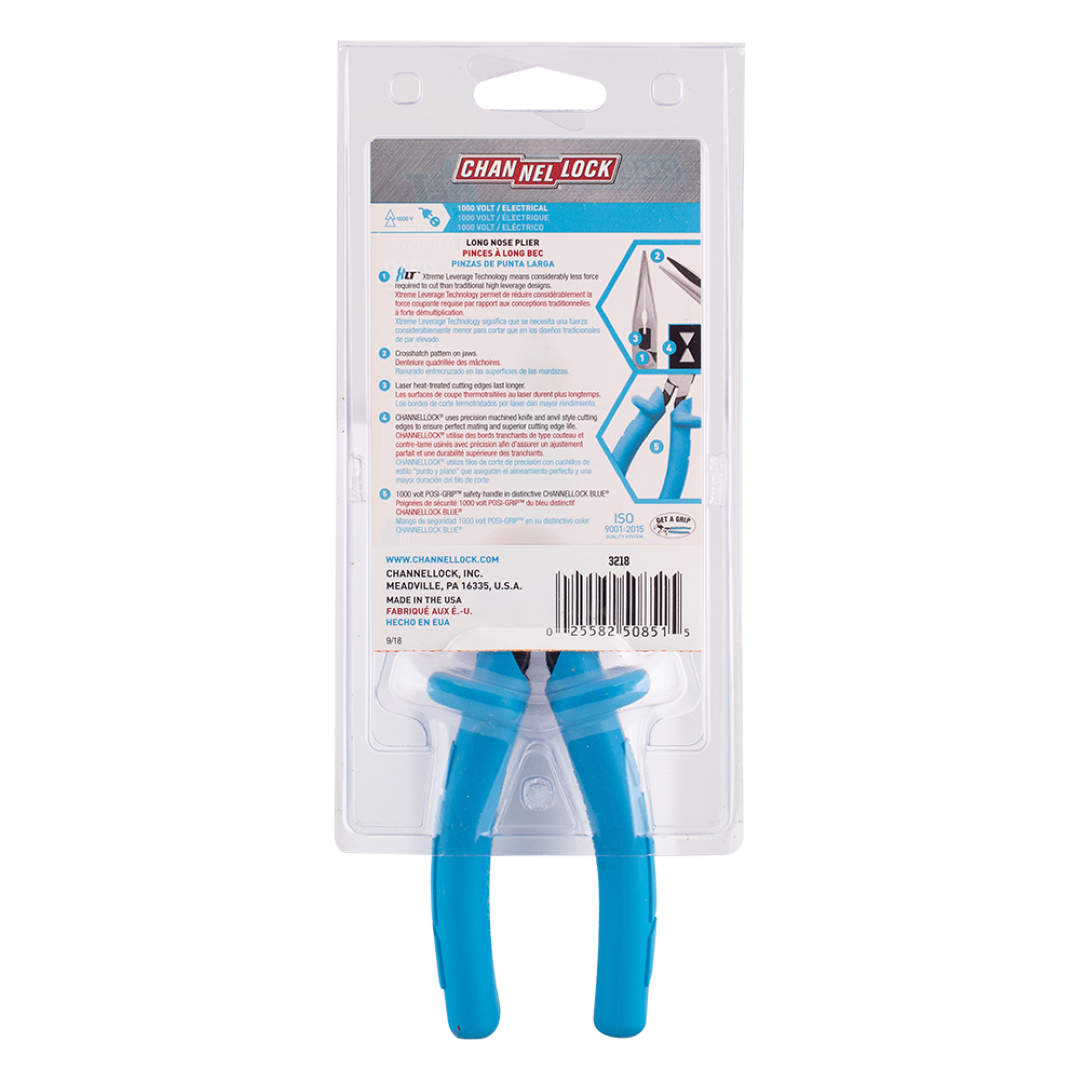CHANNELLOCK 205mm Insulated Long Nose Plier, Posi-Grip