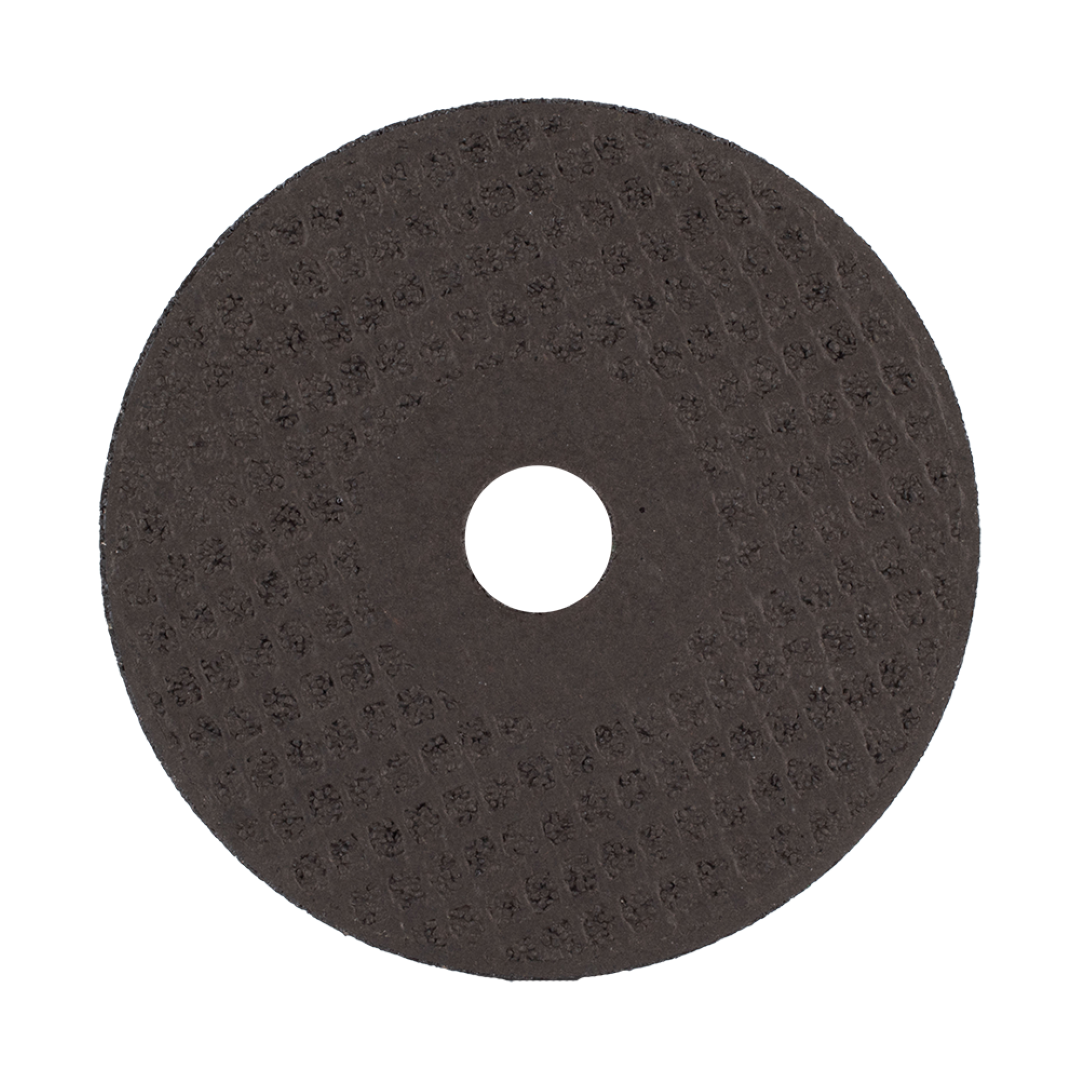 ROBTEC Cutting Wheel for Metal, 100mm diameter, blue-coded for metal cutting, durable aluminum oxide with fiberglass reinforcement.