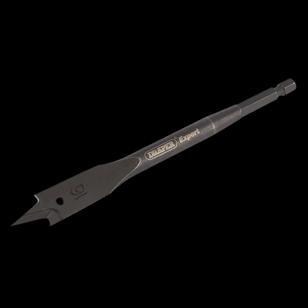 DRAPER Flat Wood Bit (152 x 16mm) with precision-ground point for accurate, clean drilling in all wood types.