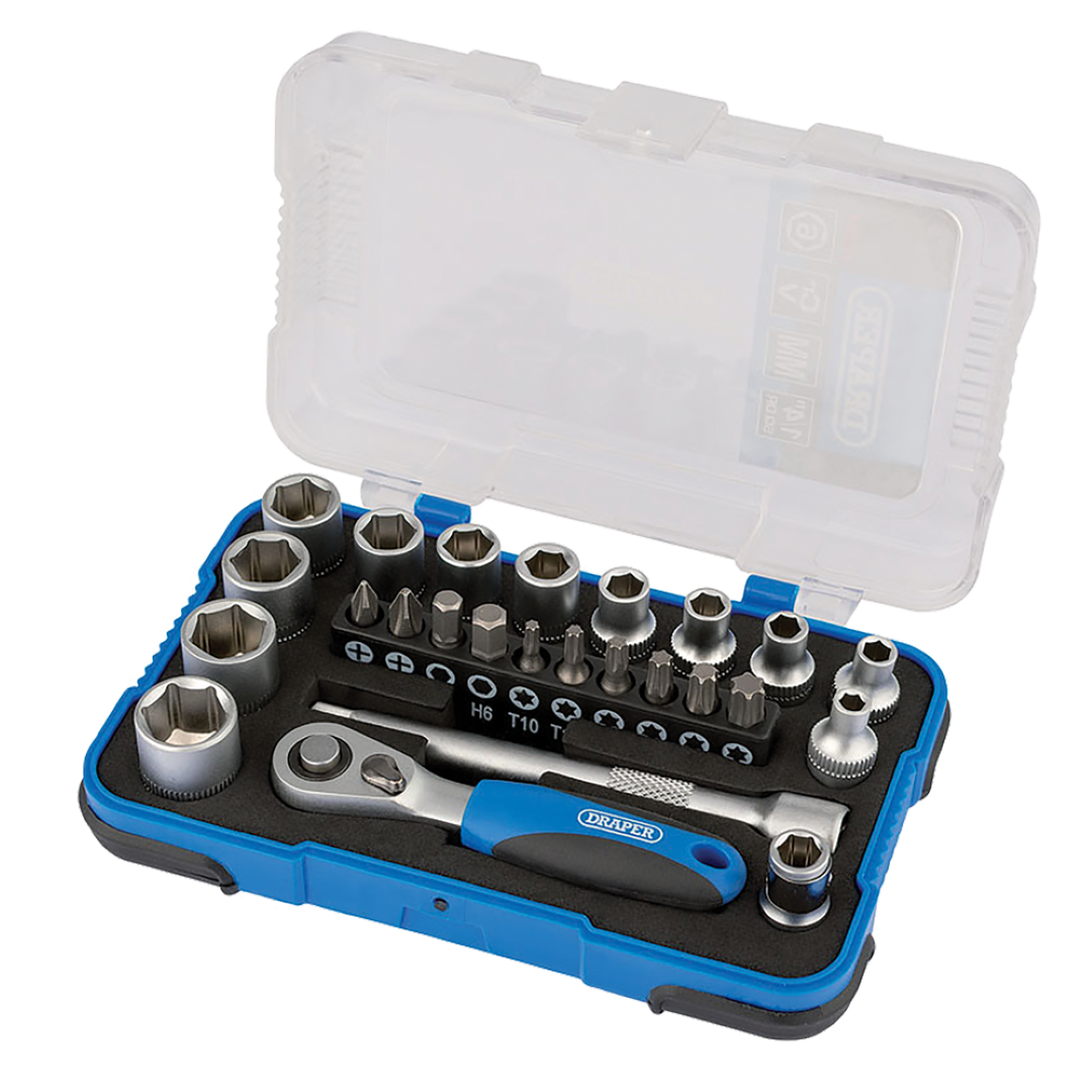 DRAPER 1/4 Inch Drive Metric Socket Set - 26pc