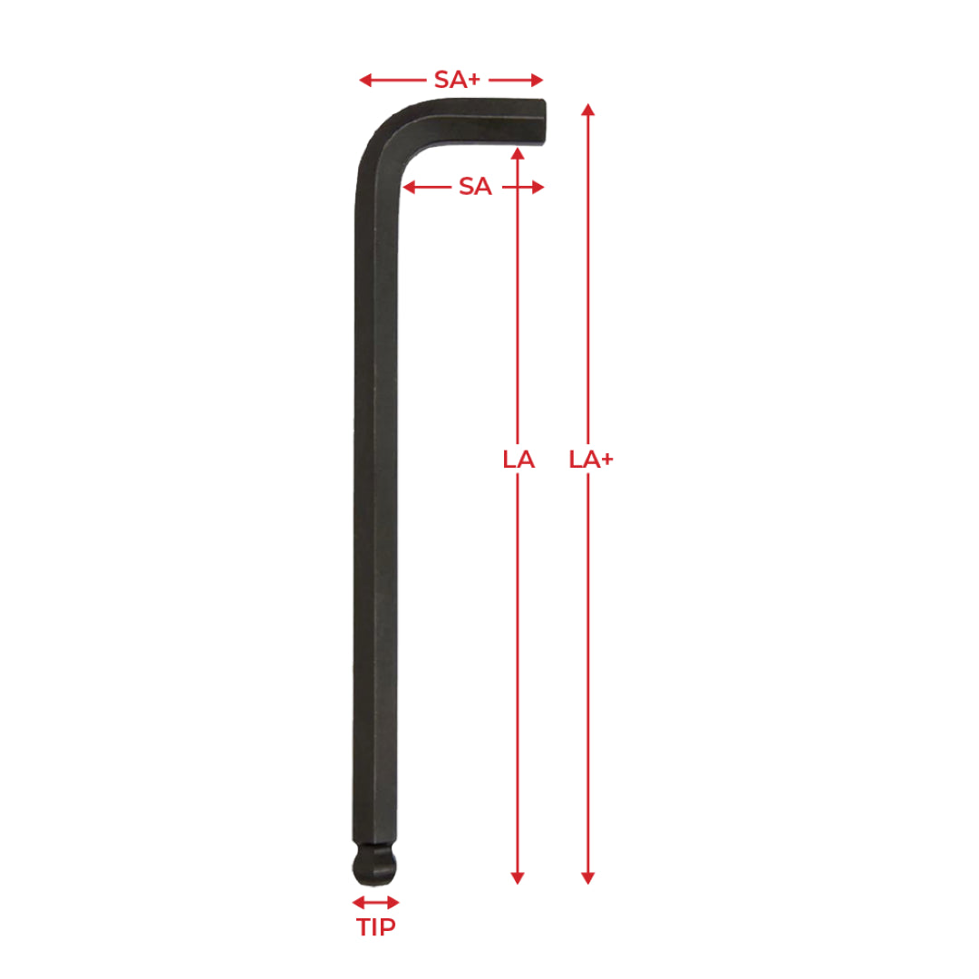 EKLIND 19mm Ball Hex-L Key, durable alloy steel tool with rust-resistant finish, designed for angled fastener access.