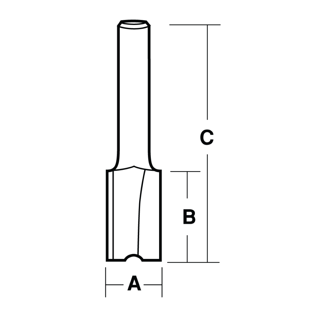 ECONOCUT Straight Bit - 2 Flute - Carbide Tipped (13mm x 20mm)