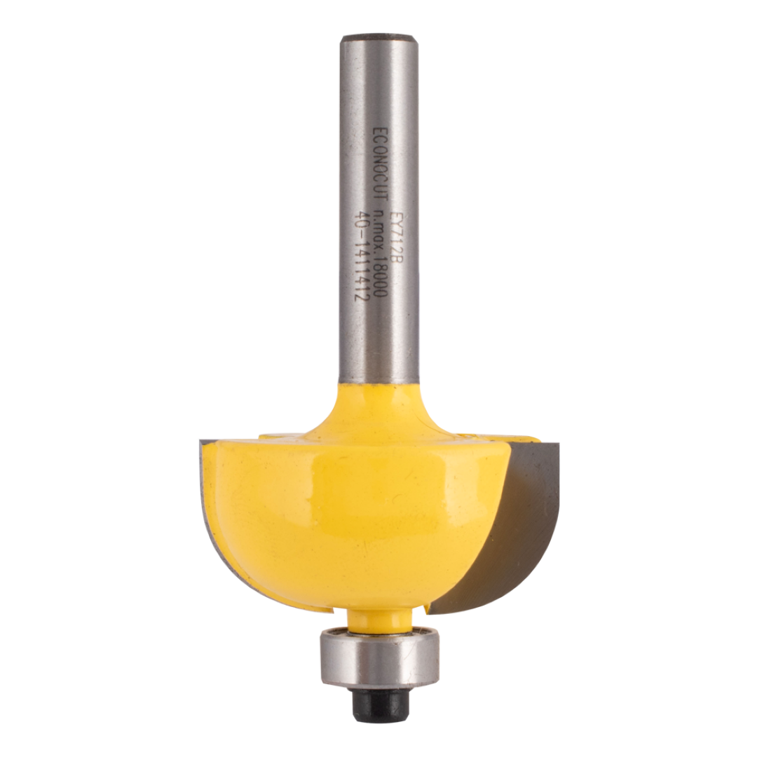 ECONOCUT Cove Bit with Ball Bearing Guide - 2 Flute - Carbide Tipped (28.5mm x R9.5mm)