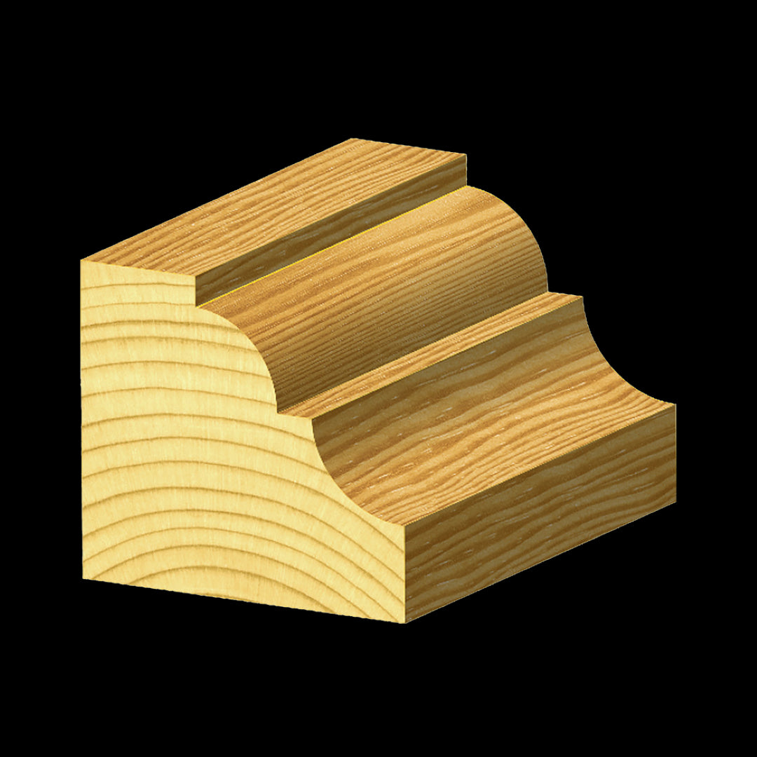 ECONOCUT Classical Bit with ball-bearing guide, 2 flute, carbide-tipped for precise decorative moulding in woodworking.