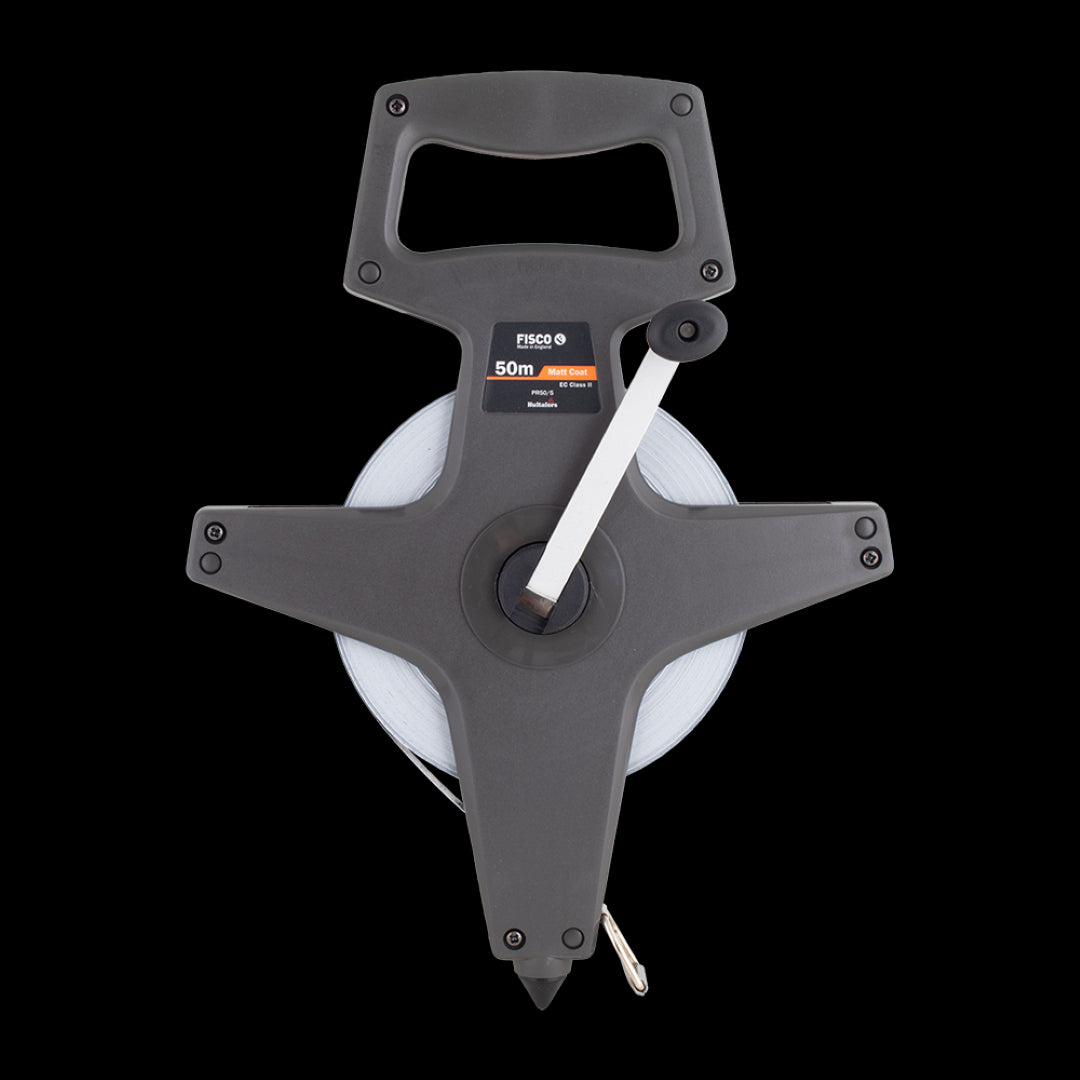 FISCO 50m Polyester Coated Steel Measuring Tape