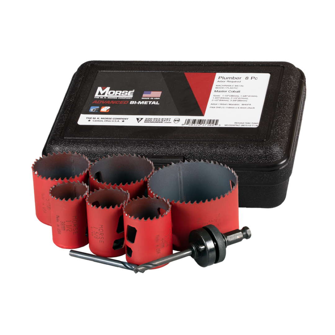 MORSE Plumbers Holesaw Set - 8pc