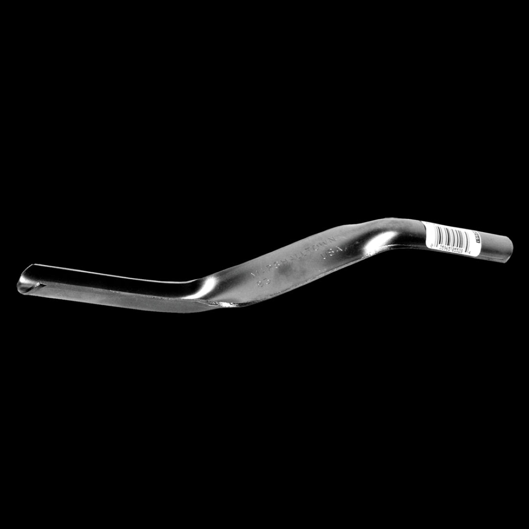 MARSHALLTOWN Brick Jointer with dual ends (10mm & 13mm) in high carbon steel for precise, professional mortar joints.