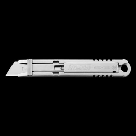 OLFA stainless steel self-retractable knife, NSF approved, ideal for safe, precise cutting in sanitary environments.