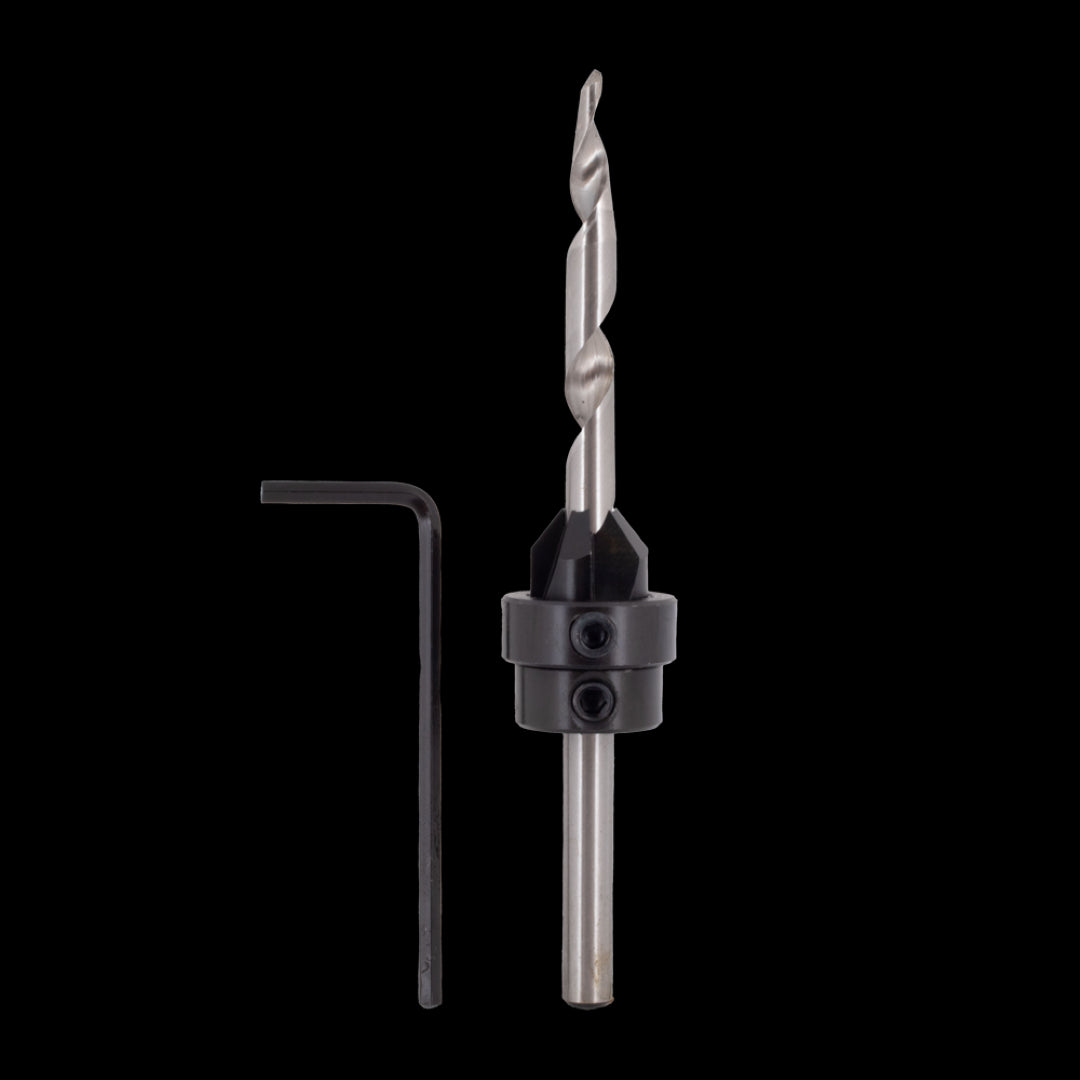 Adjustable STAR-M 7/32" countersink for precise wood screw preparation, featuring tapered tips and durable high carbon steel construction.