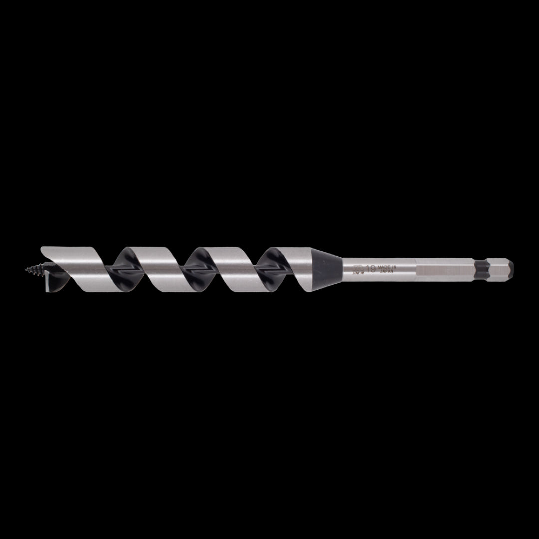 STAR-M Combination Auger Bit (19mm x 200mm) - High carbon steel bit with burr-free lead screw for precision wood boring tasks.