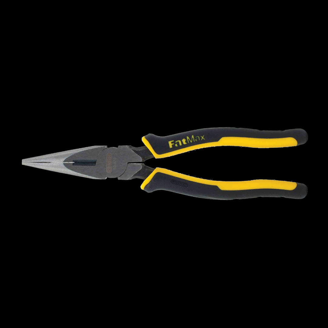 STANLEY 200mm Fatmax Long Nose Plier with durable grip for precision work in tight spaces, ideal for professionals and DIY projects.