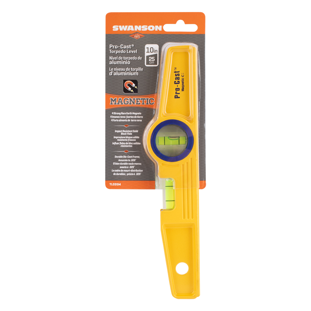 SWANSON 250mm Pro-Cast® Magnetic Torpedo Level