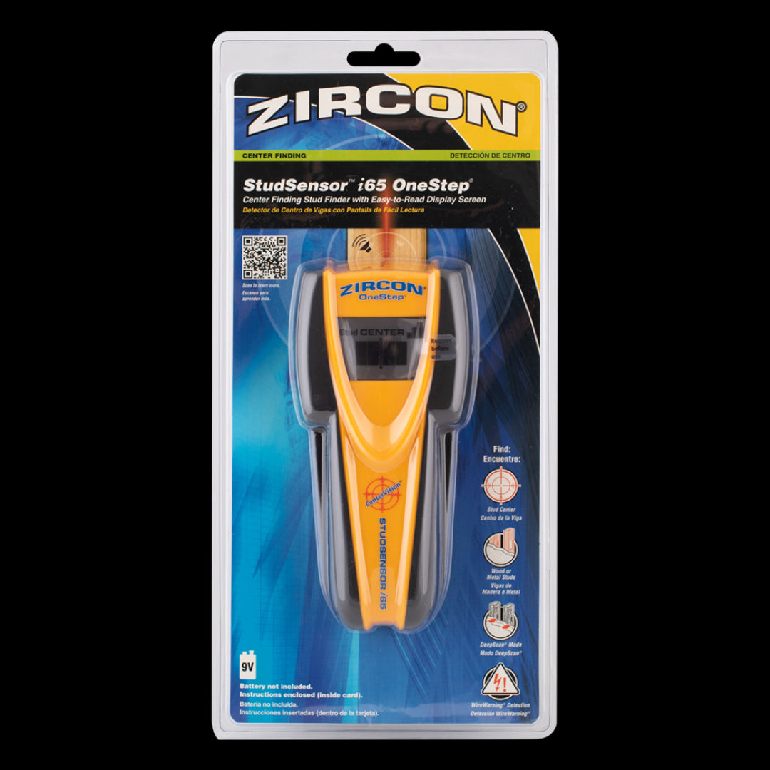 ZIRCON StudSensor™ i65 for accurate stud detection with easy LCD display, patented technology, and safety features.