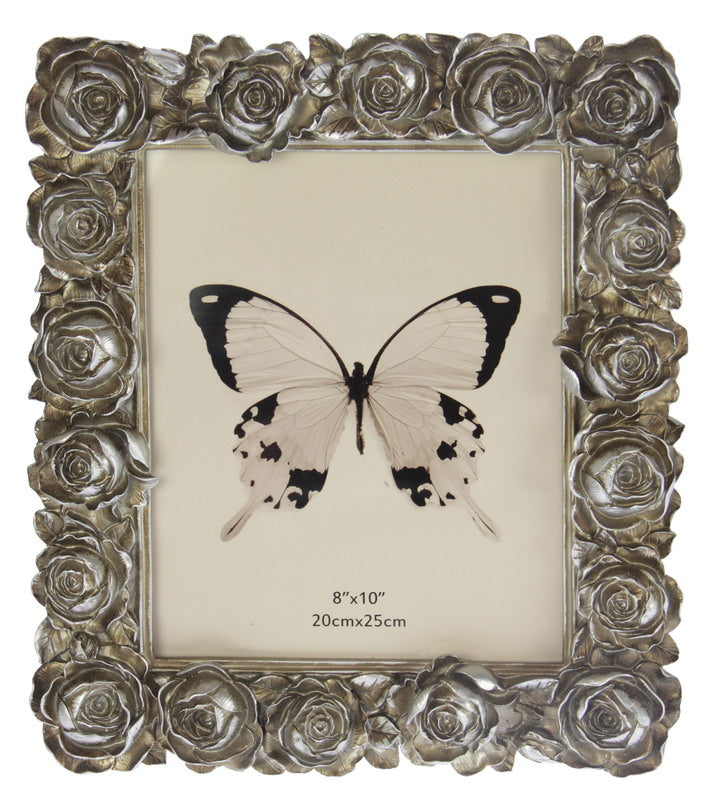 Photo Frame - Large Roses (Large Frame - Champagne)