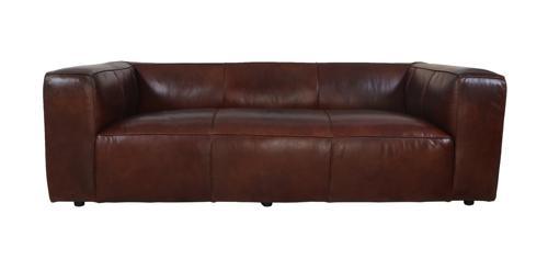 Hampshire 3-Seater Leather Sofa - Vintage Cigar Brown