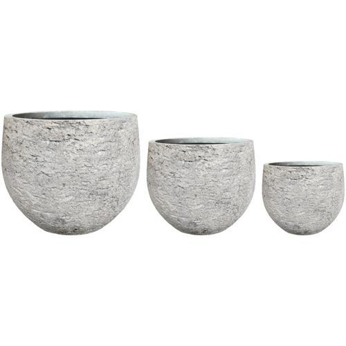Stone Fibre Cement Planter Pot - Set of 3