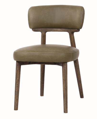 Willow Dining Chair in Olive Leather