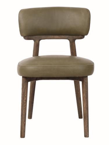 Willow Dining Chair in Olive Leather