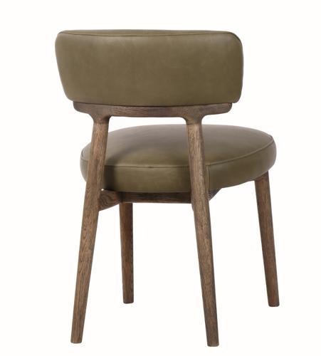 Willow Dining Chair in Olive Leather