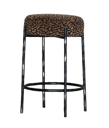Crown Bar Stool - Brown & Black