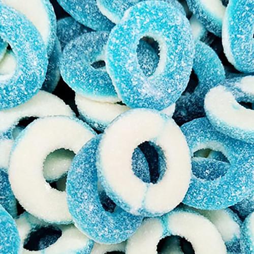 Kiwi Delights Gummy Sour Blueberry Ring - 2kg Bag