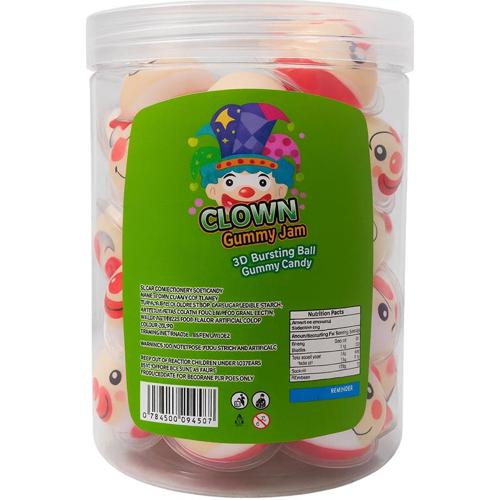 3D Ball Gummy Clown 30’s 10g - (Jar of 30)