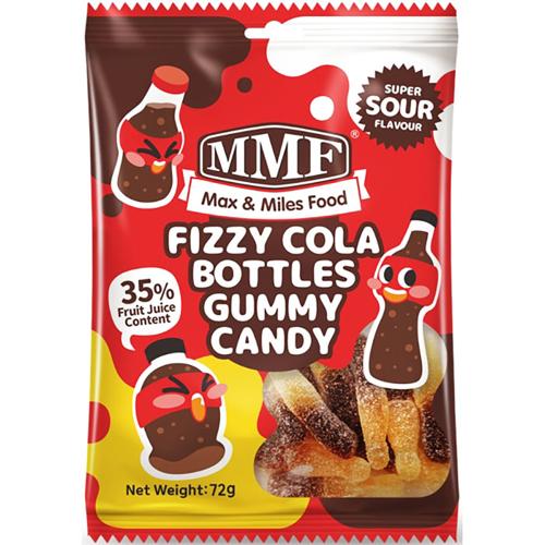 MMF Fizzy Cola Bottles Gummy Candy 72g - (Pack of 24)