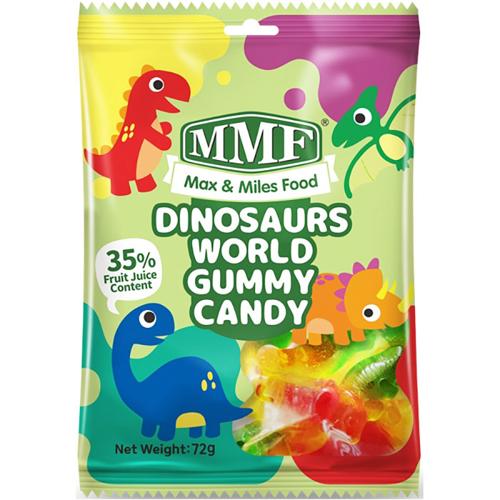 MMF Dinosaurs World Gummy Candy 72g - (Pack of 24)