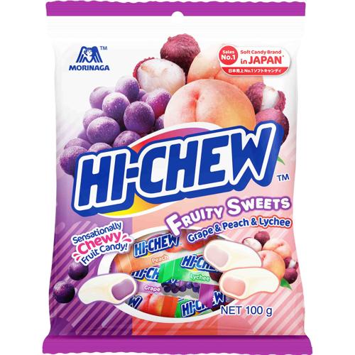 Hi-Chew Bag Grape & Lychee 100g - (Pack of 6)