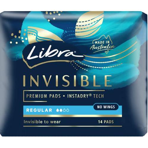 Libra No Wings Invisible Regular 14s - (Pack of 6)
