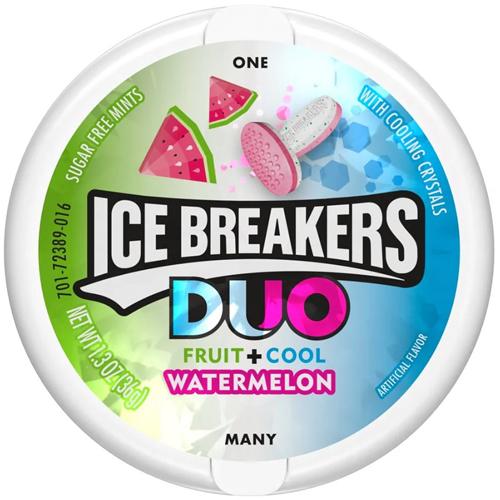Ice Breakers Duo Watermelon Tin 1.3OZ - (Pack of 8)