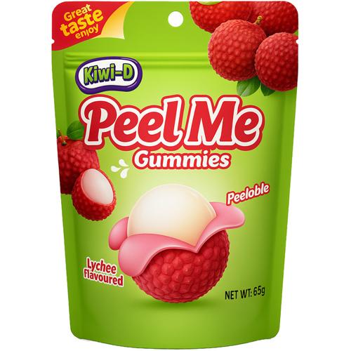 Peel Me Gummies Lychee 65g - (Pack of 24)