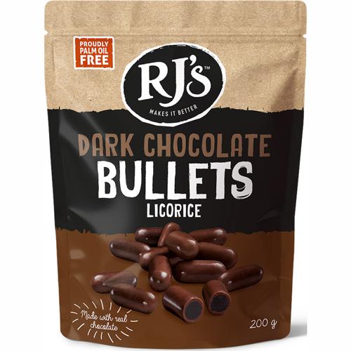RJ’s Dark Bullets 200g - (Pack of 12)