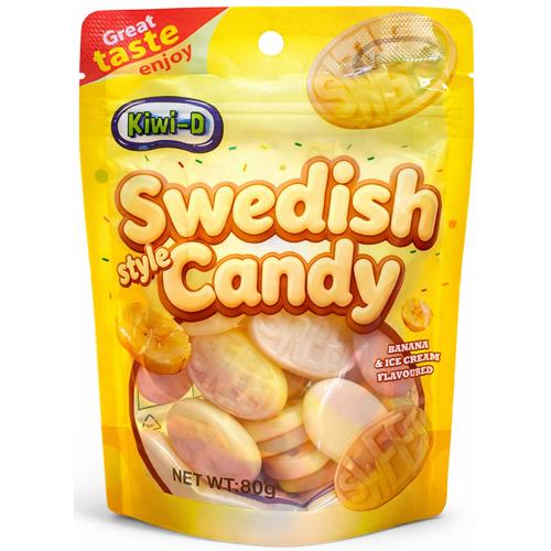 Swedish Gummy Round Sweet Banana & Ice Cream - (Pack of 24)