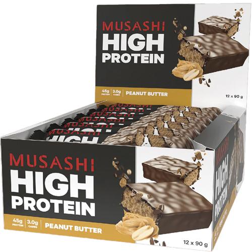 Musashi High Protein Peanut Butter 90g - (Pack of 12)