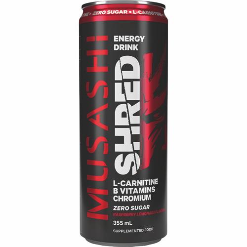Musashi Shred Energy Raspberry Lemonade 355ml - (Pack of 12)