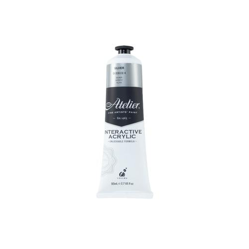 Atelier Acrylic Interactive Paints 80ml Silver