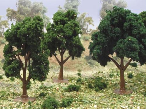 Hobby Model Scenery - Green Deciduous 2- 3" (10)