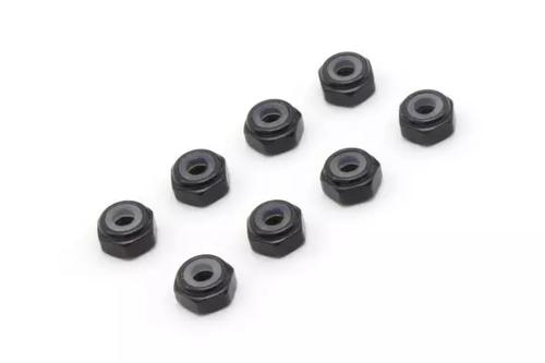 Kyosho Part - MZ Alum Nylock Nut Black (8)