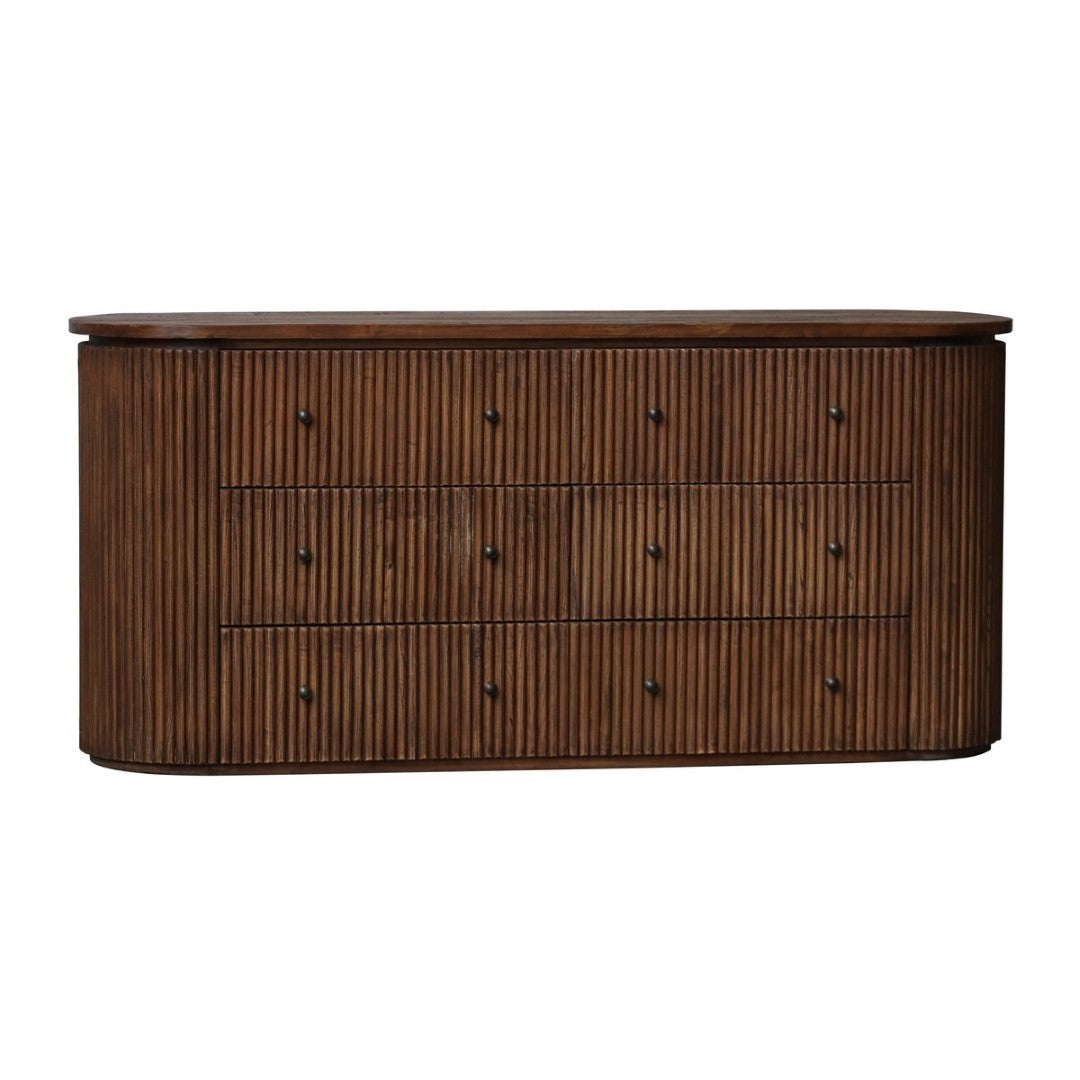 Chest Of Drawers - Old Elm (1.82m X 48cm X 84cm)