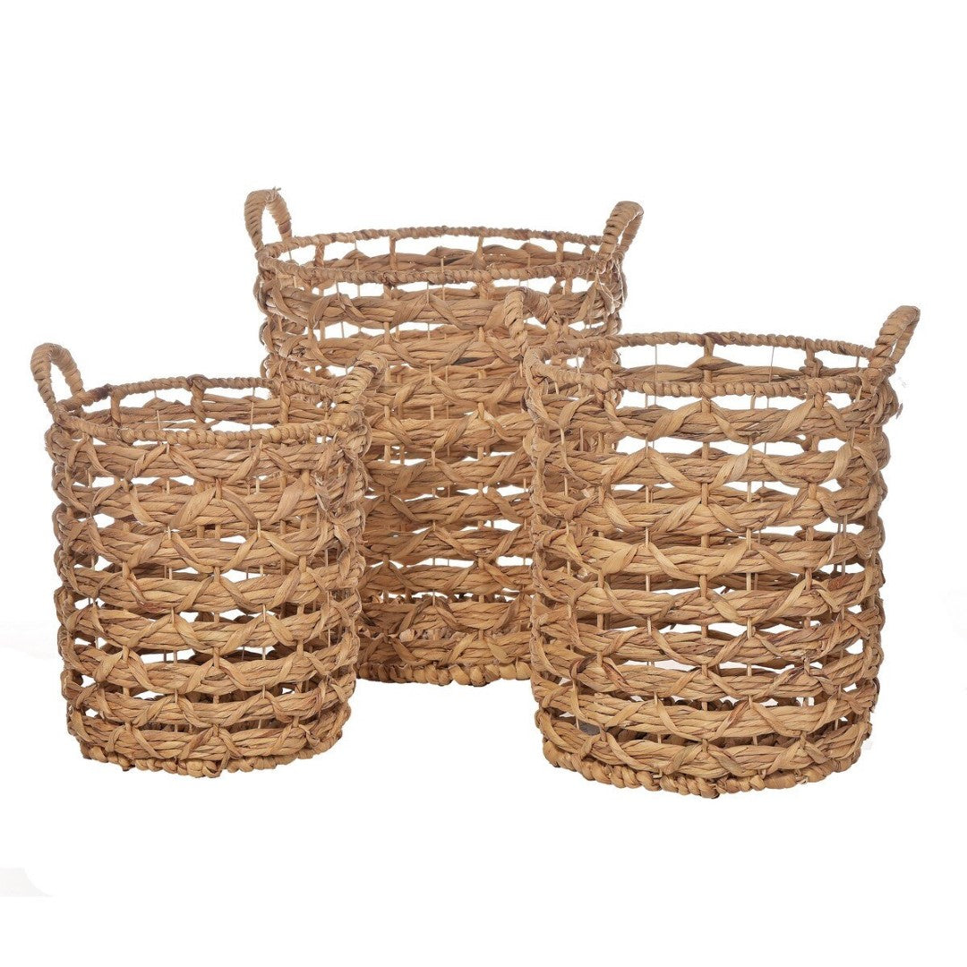 Baskets - Water Hyacinth (Set Of 3)