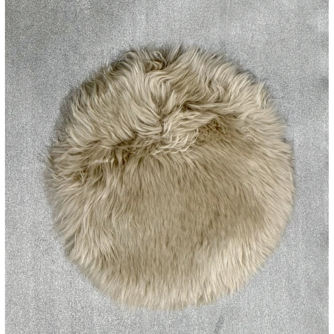 Kaikoura Long Wool Seat Pad - Taupe (34 X 34cm)